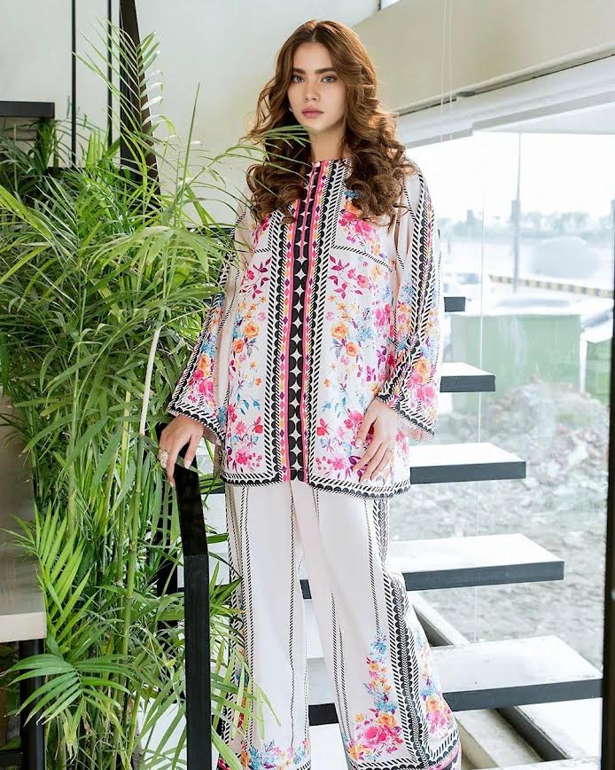 Ivory Water Floral Fusion Print Co-Ord Set