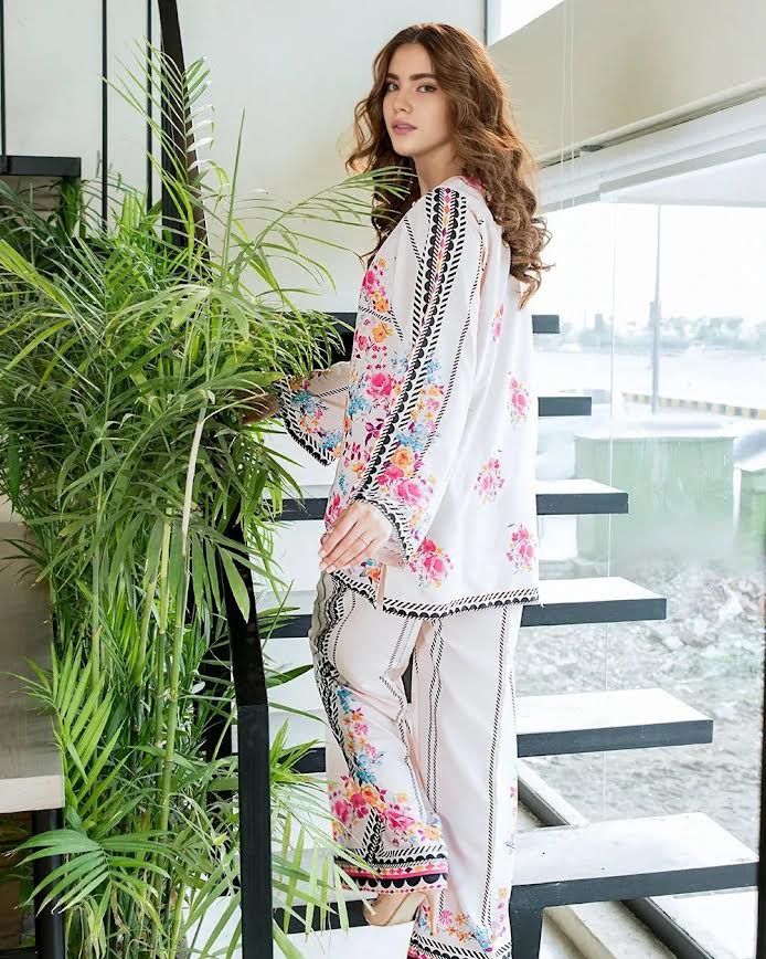 Ivory Water Floral Fusion Print Co-Ord Set