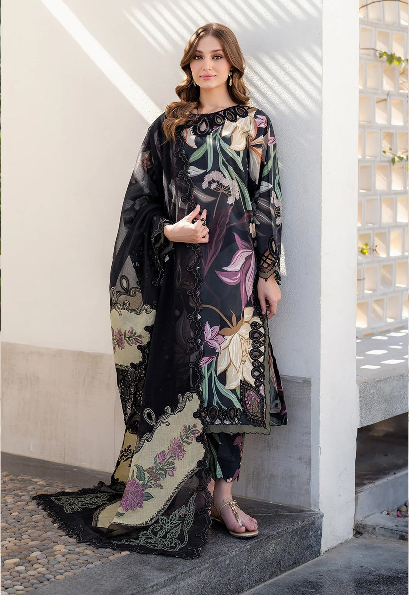 Embroidered Lawn 3 Piece Unstitched Suit