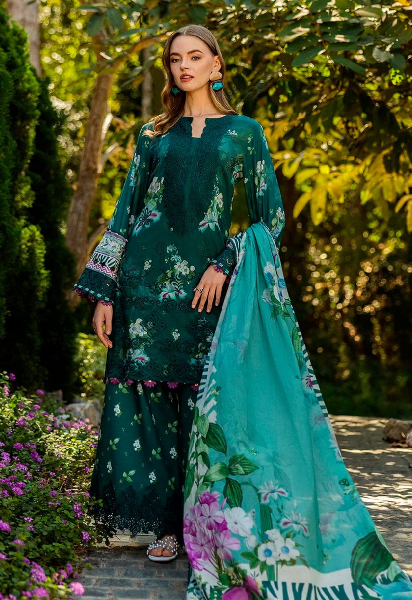 Embroidered Lawn 3 Piece Unstitched Suit