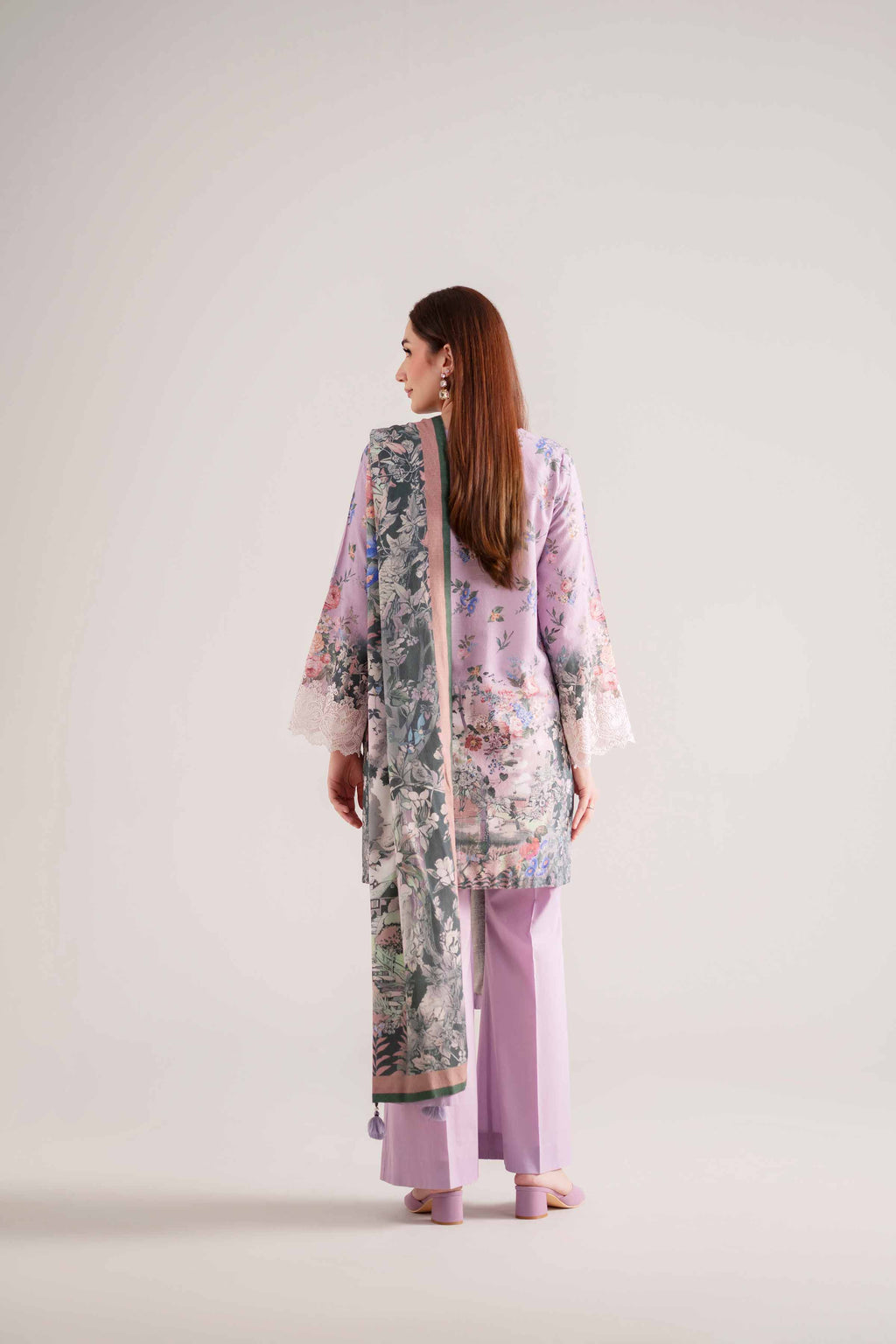 3 Piece - Digital Printed Embroidered Suit