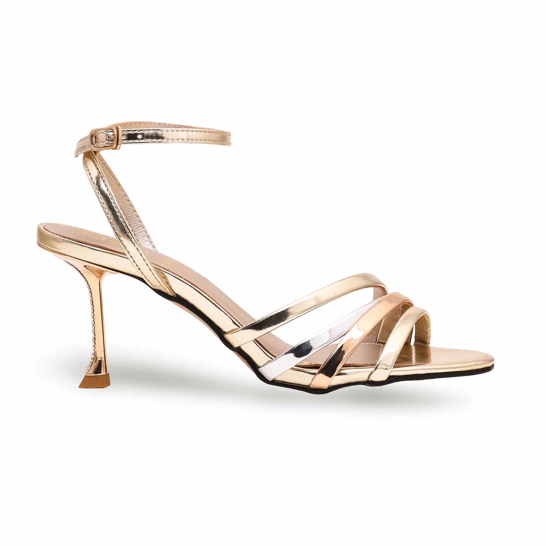 Golden Women Fancy Sandal