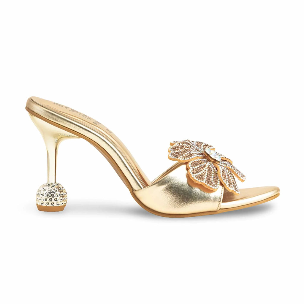 Golden & Silver Fancy Women Slipper