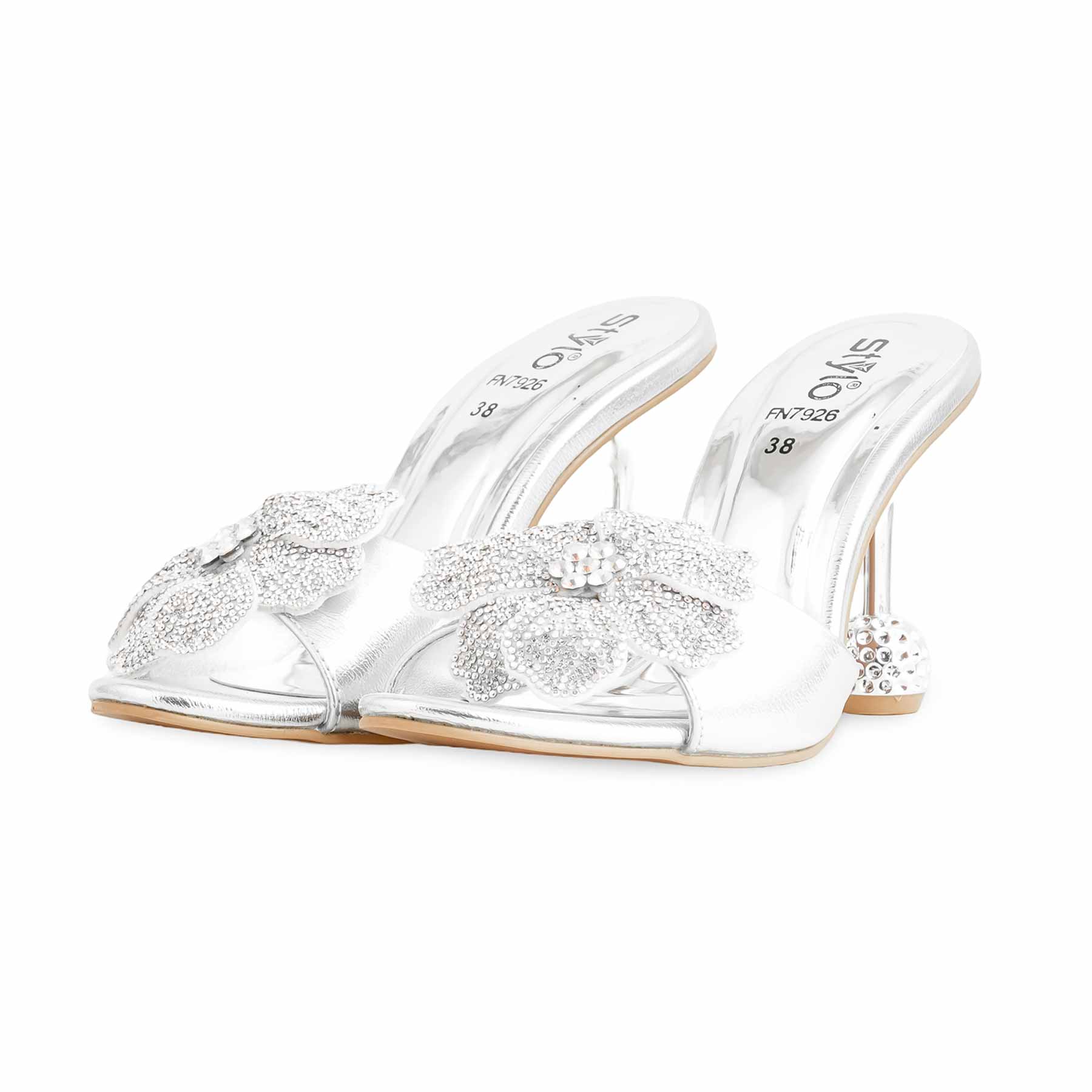 Golden & Silver Fancy Women Slipper