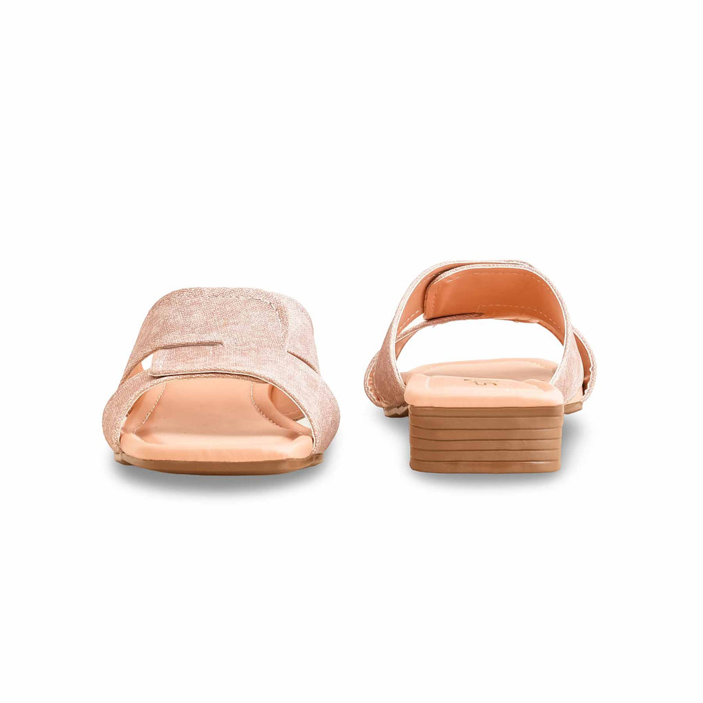 Pink & Mehndi Formal Slipper For Ladies