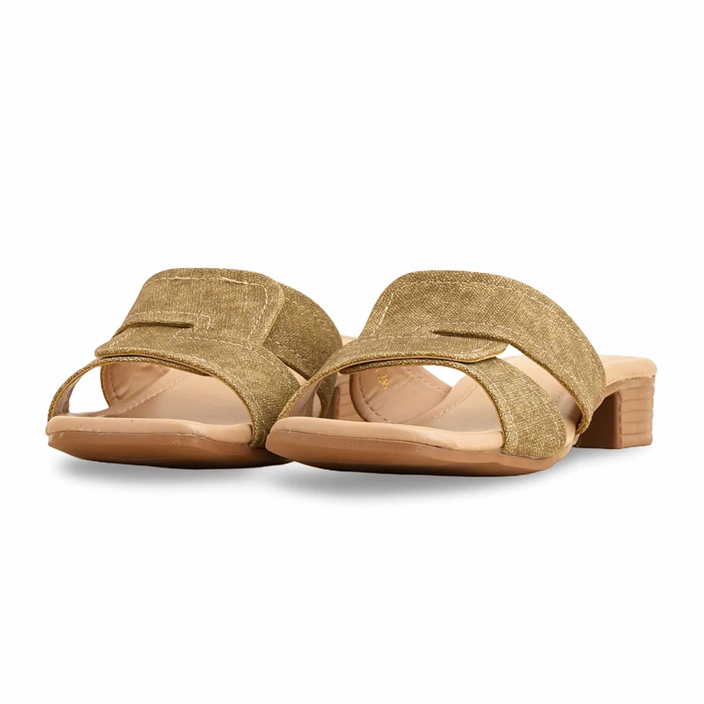 Pink & Mehndi Formal Slipper For Ladies