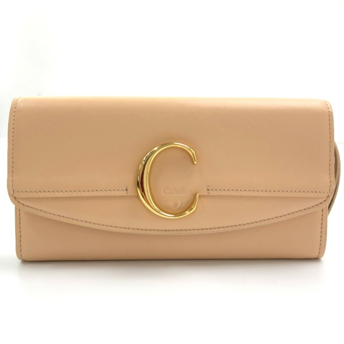 Beige Flap Wallet